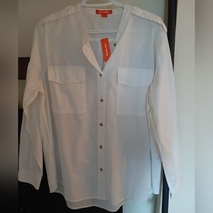 Joe Fresh White Casual Button Down Shirt Size XL